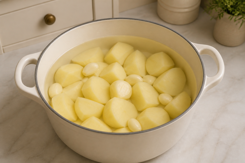 Chunk the potatoes