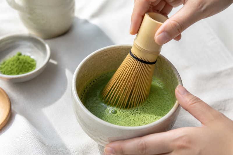 Whisk the green