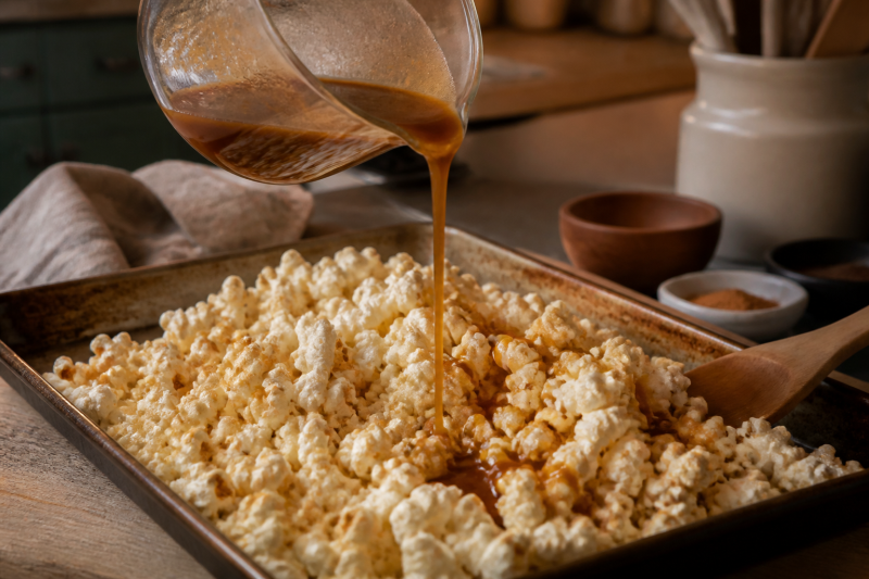 Coat the cloudy kernels