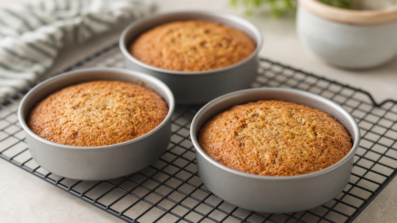 Bake until springy