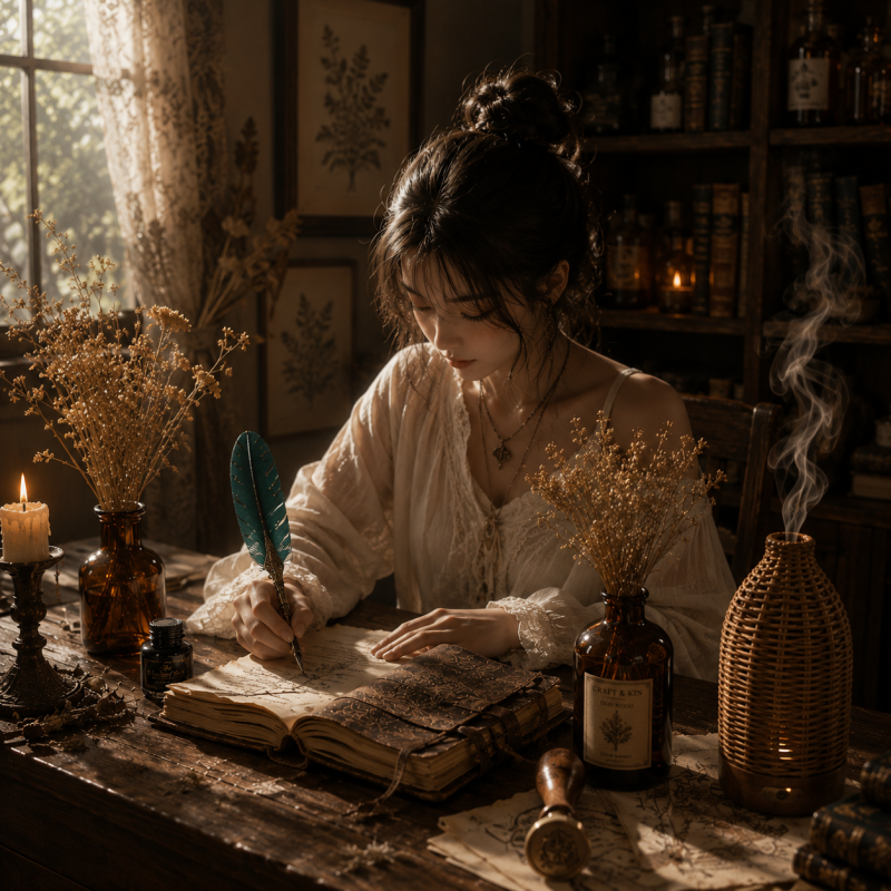 Writing at Dusk