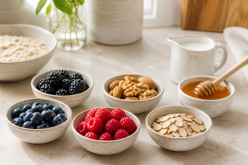 Gather the little toppings