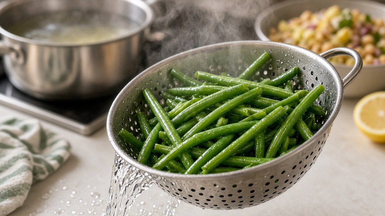 Blanch the beans