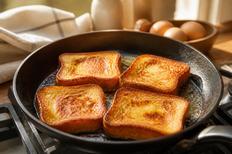 Cook until golden edges