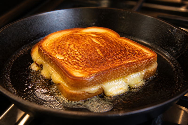 Grill until golden