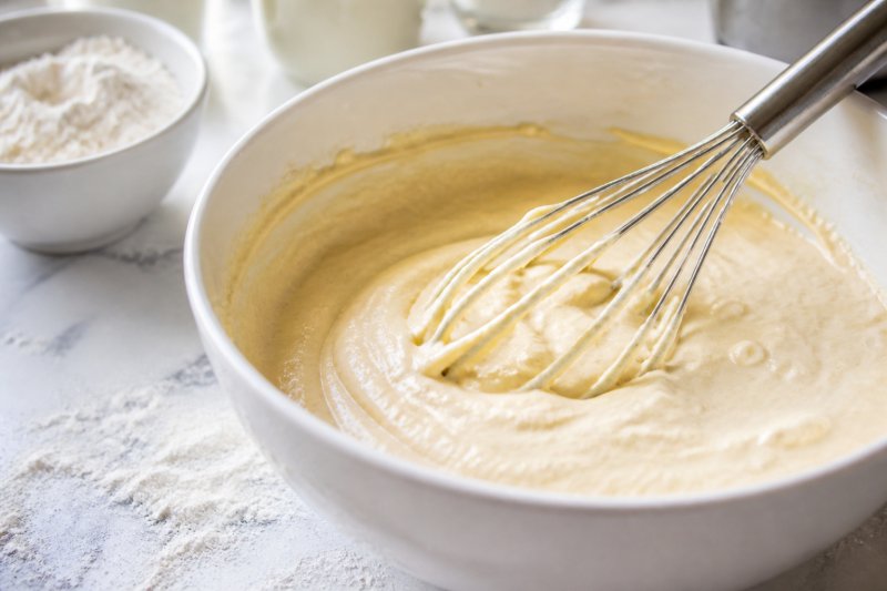 Whisk the batter