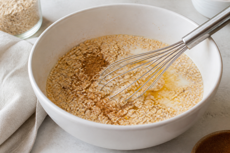 Mix the oats