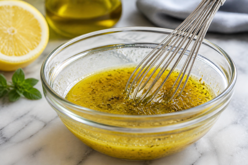Whisk the dressing