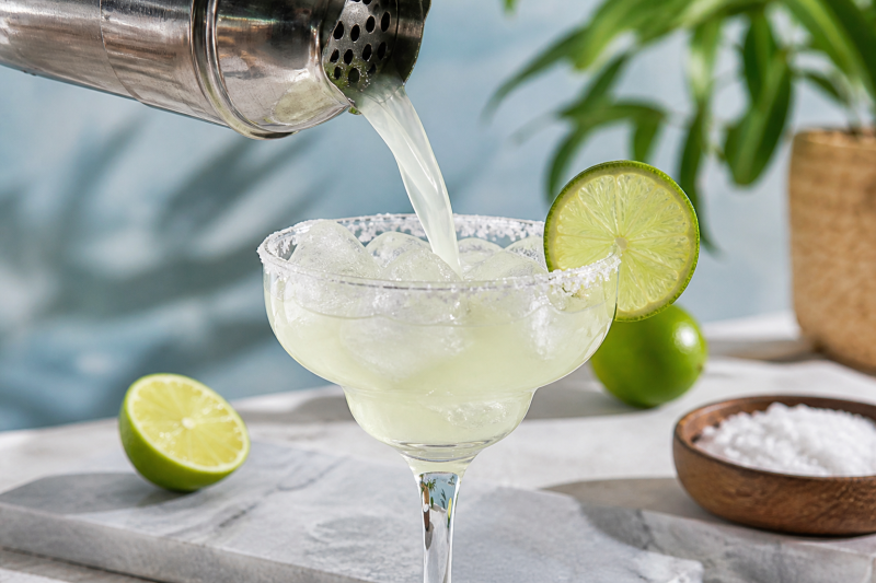 Pour and garnish