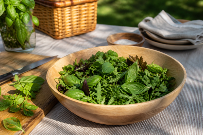 Lay the cool greens