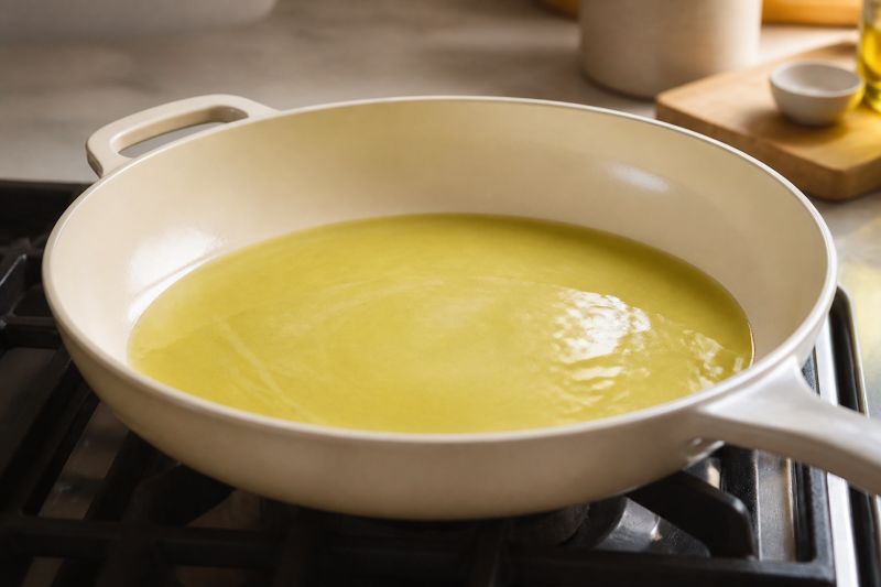Warm the golden pan