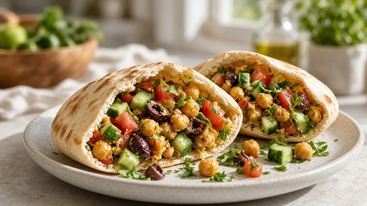 Mediterranean Chickpea Pita