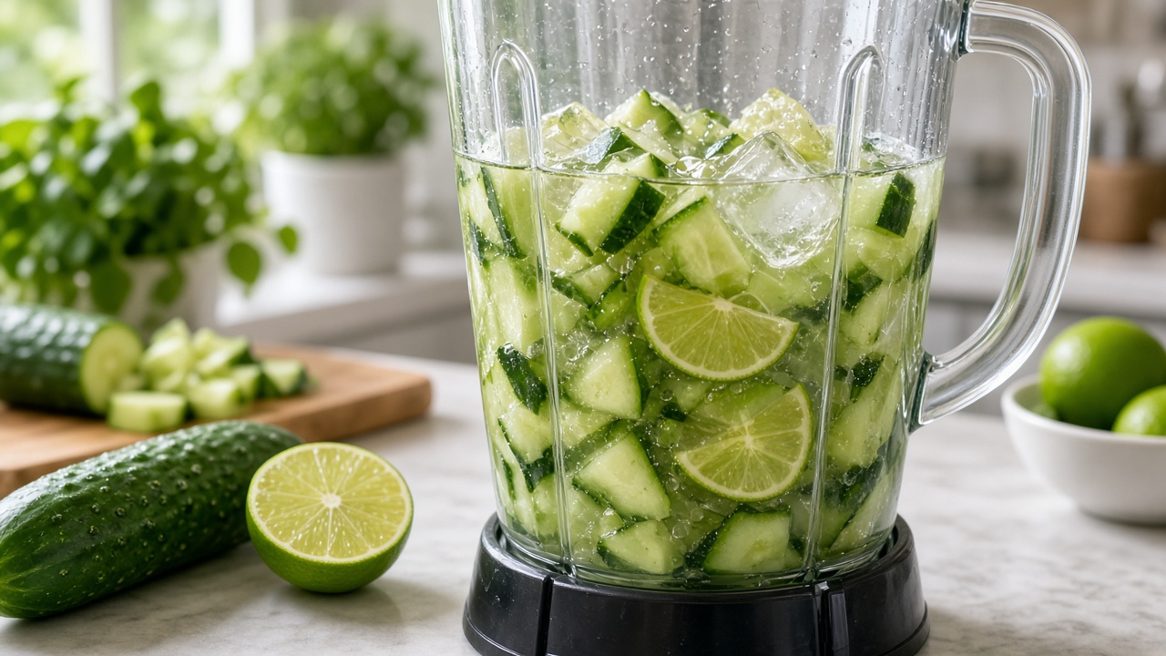 Blend the cucumber