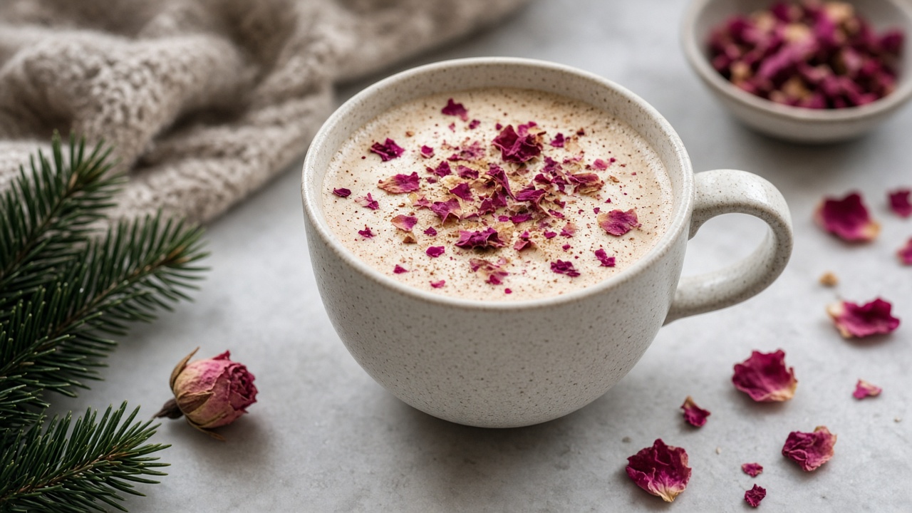 Cardamom Rose Latte