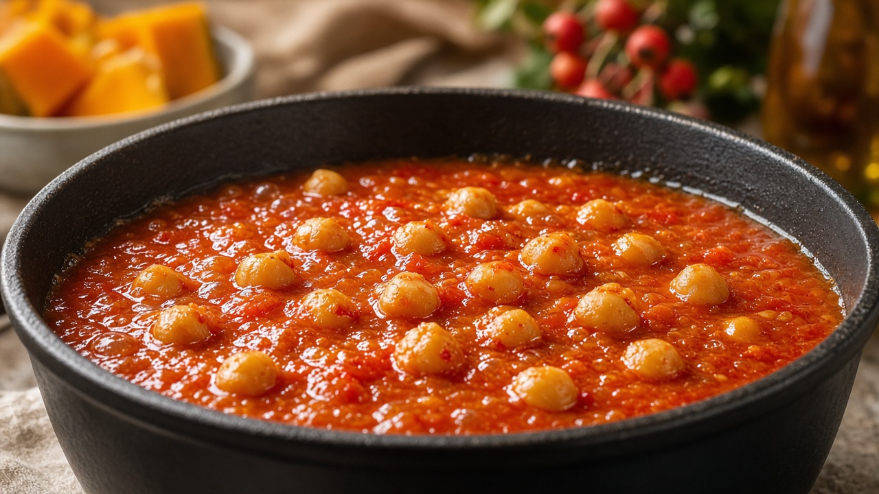 Simmer the chickpeas