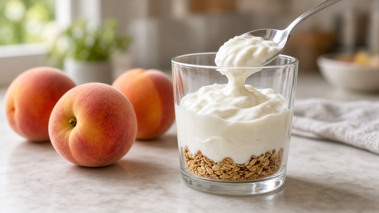 Spoon the yogurt