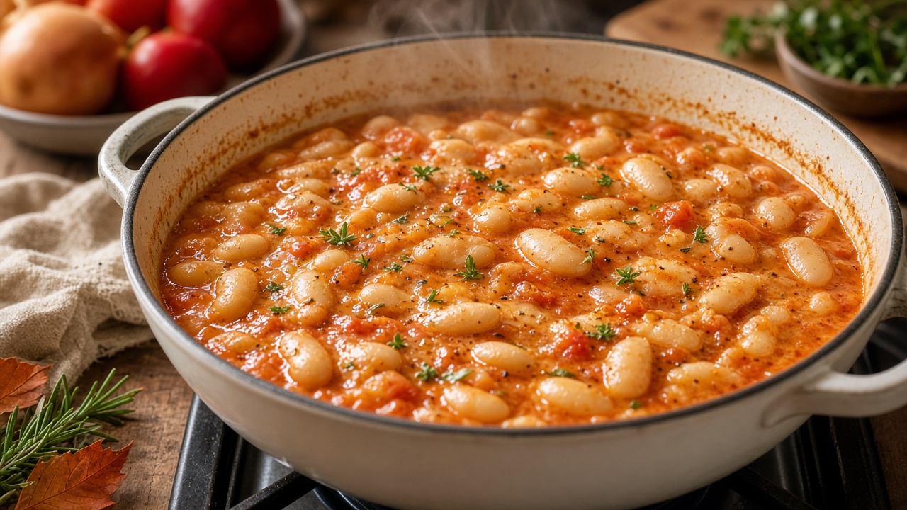 Simmer the beans