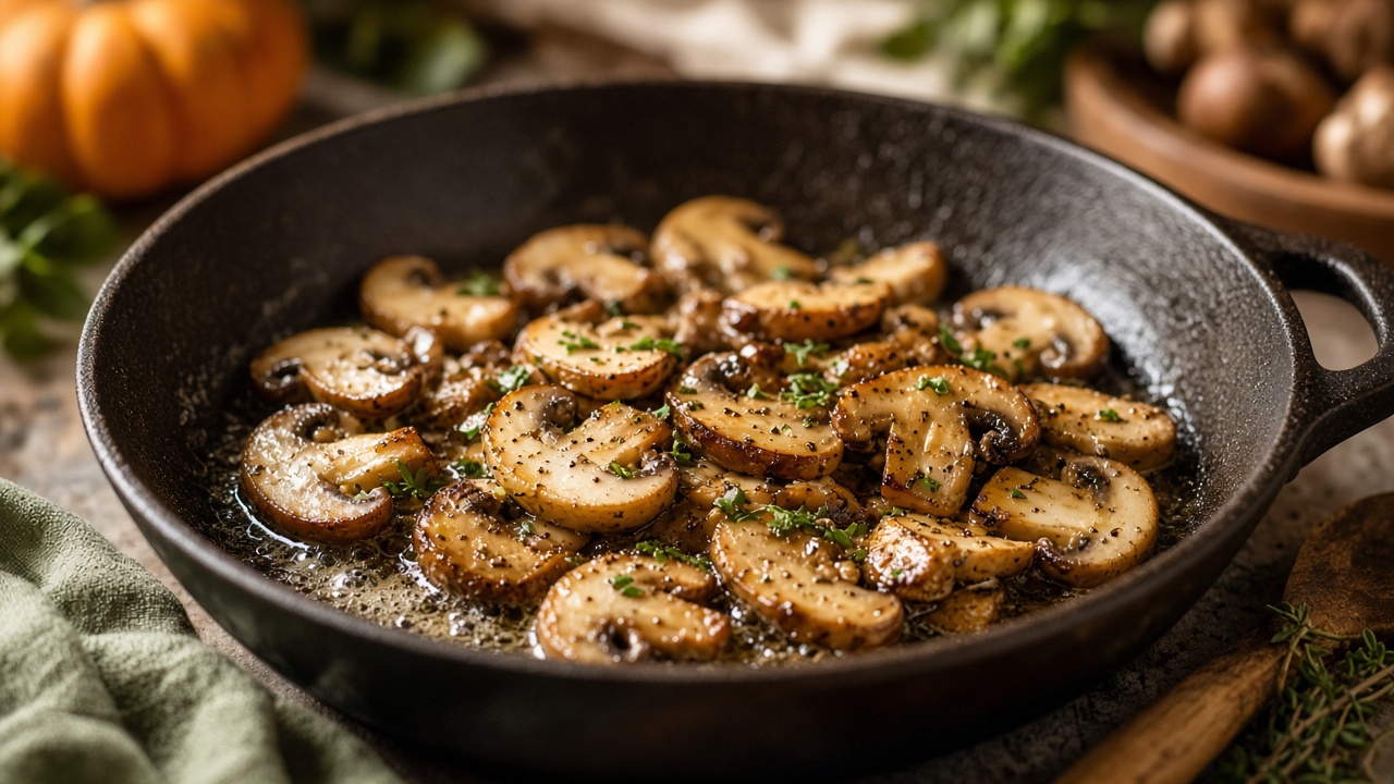 Sauté the mushrooms