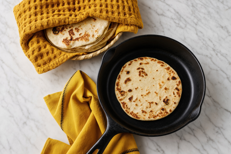 Warm the tortillas