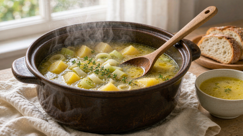 Simmer the potatoes