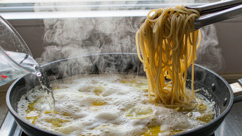 Toss the pasta
