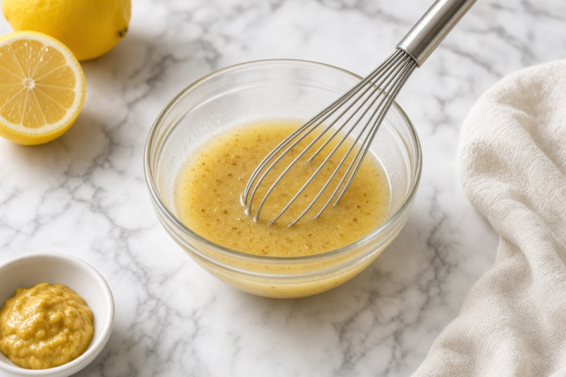 Whisk the dressing