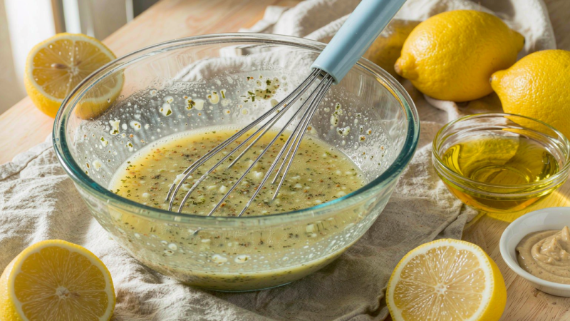 Whisk the dressing