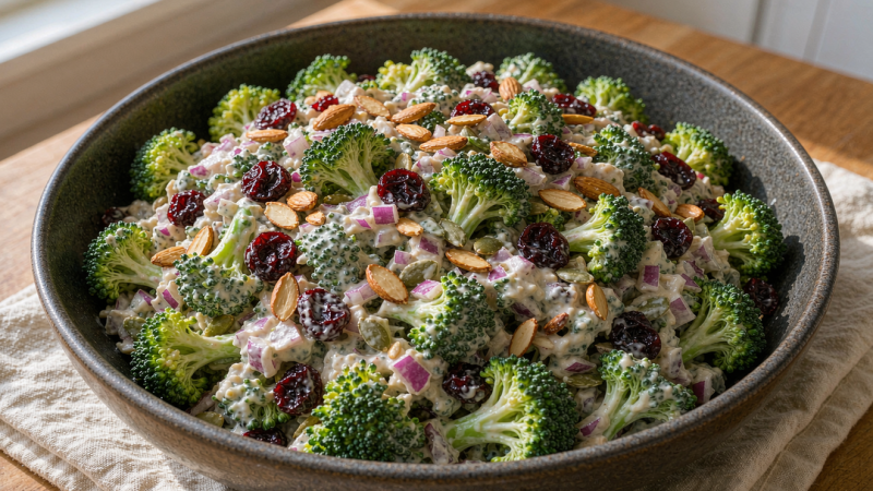 Dress the broccoli