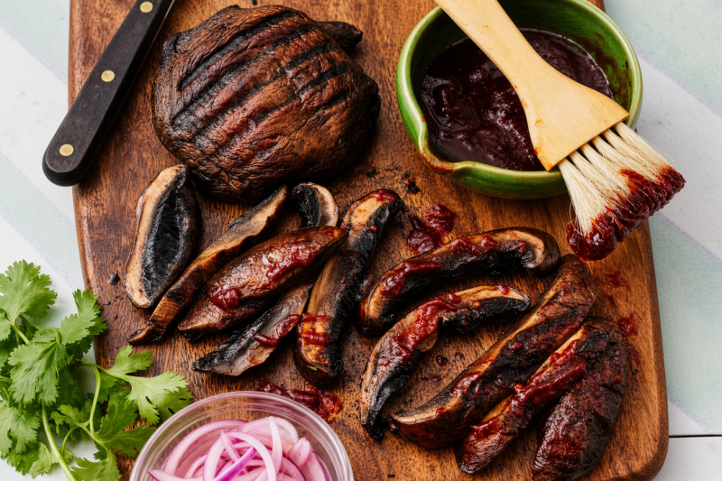 Grill the mushrooms