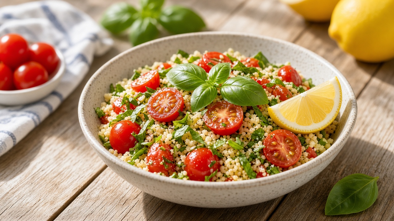 Tomato Basil Couscous Salad