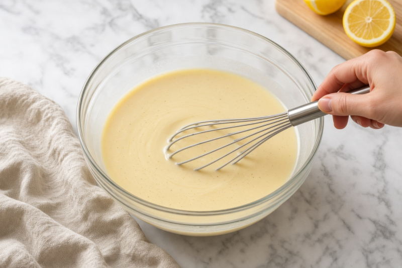 Add the flour