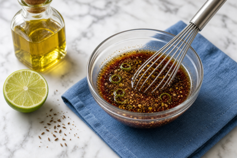 Whisk the dressing