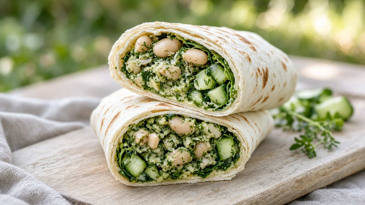 Herbed White Bean Wrap