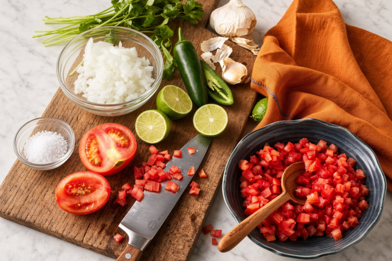 Prep the tomatoes