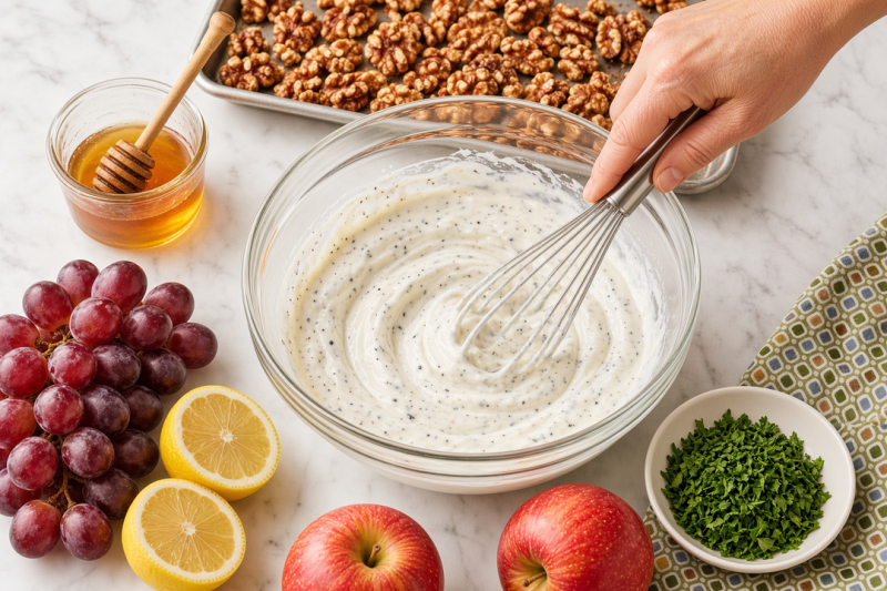 Whisk the dressing