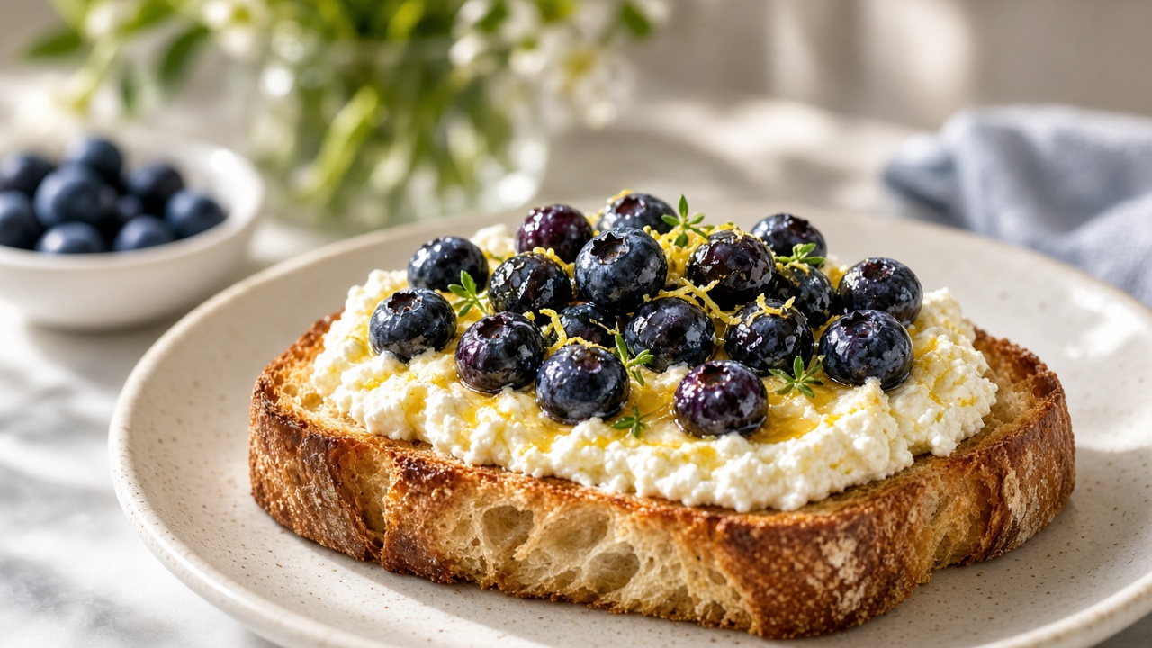 Blueberry Lemon Ricotta Toast