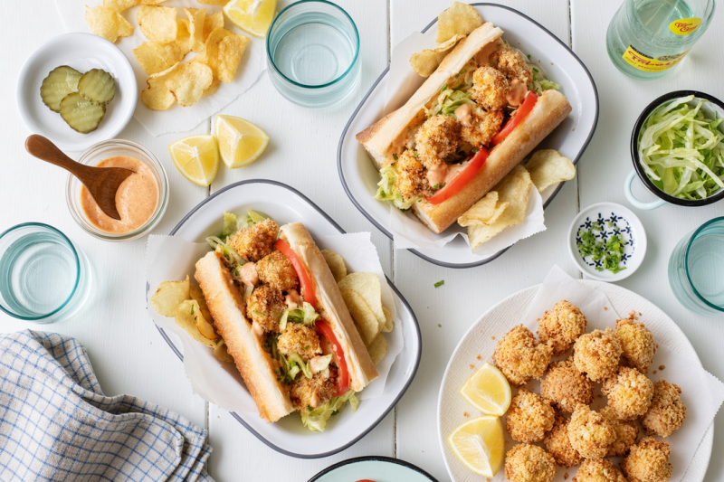 Crispy Cauliflower Po' Boy Sandwich