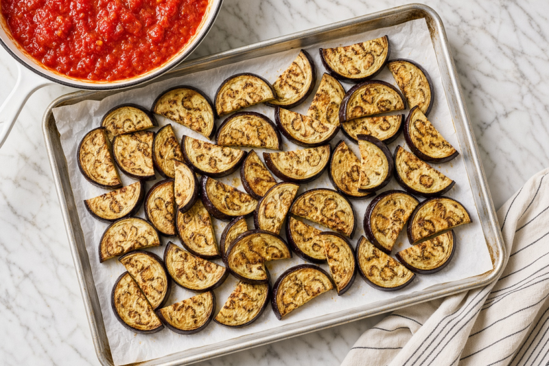 Roast the eggplant