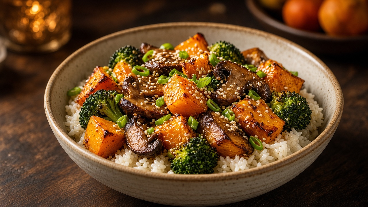 Miso Butter Roasted Veggie Bowl