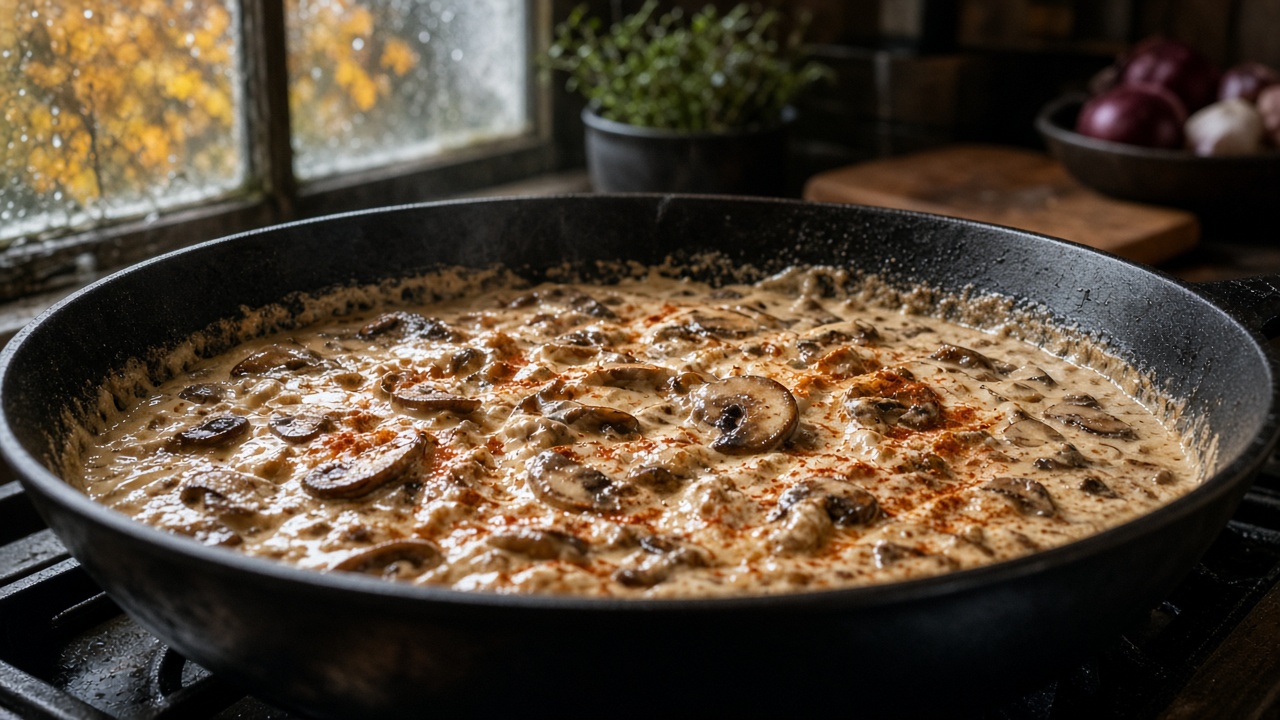 Simmer the savory sauce