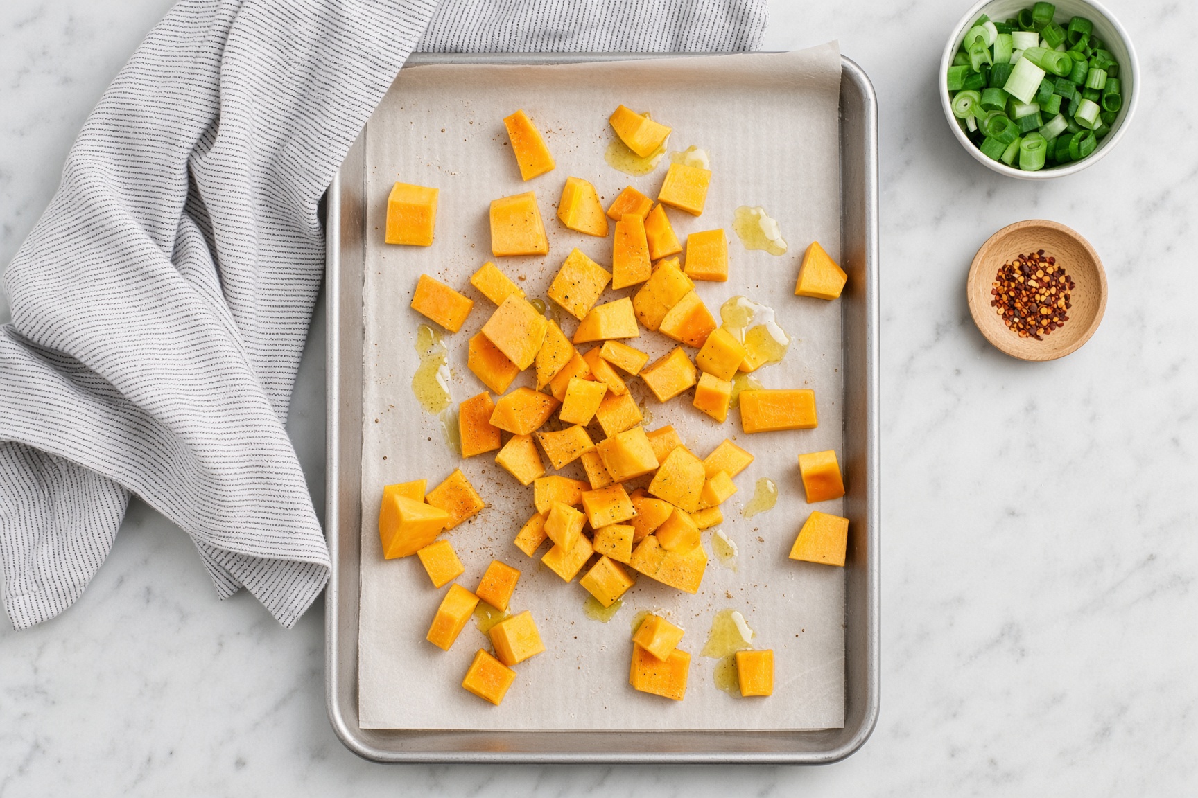 Toss the squash