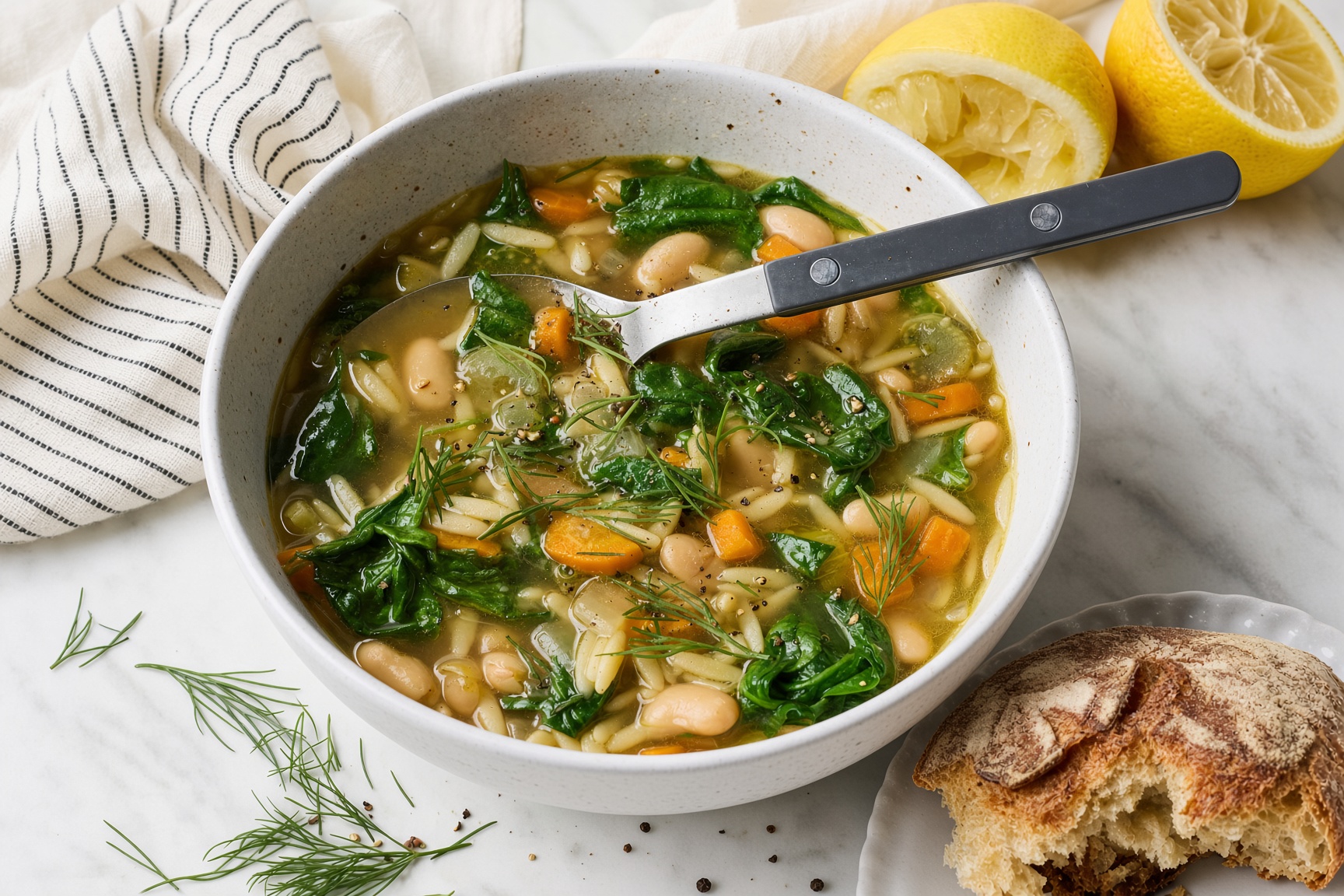 Lemon Orzo Soup