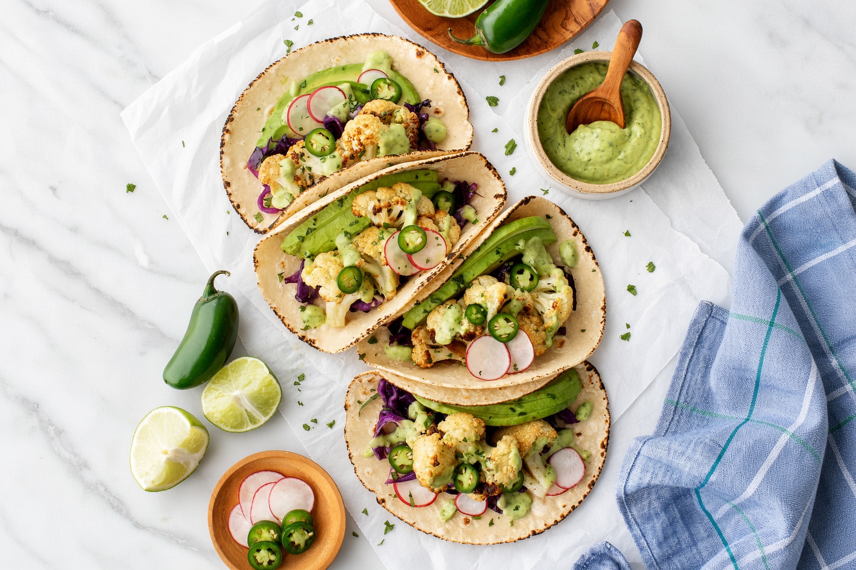 Roasted Cauliflower Tacos