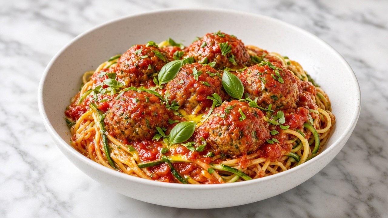 Spaghetti and Veggie Meatballs