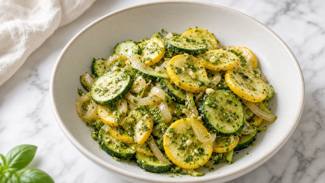 Toss with pesto