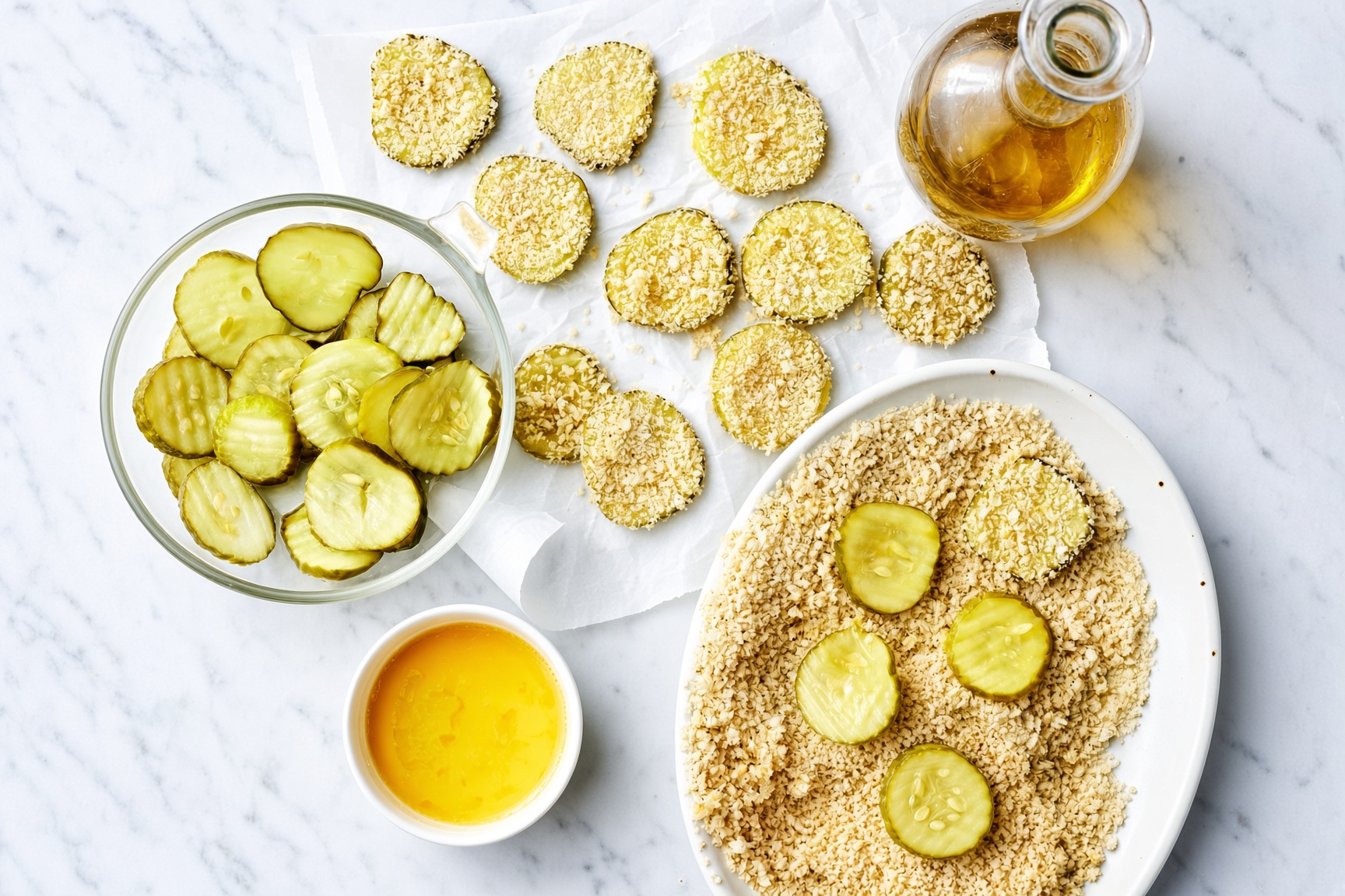 Bread the pickles