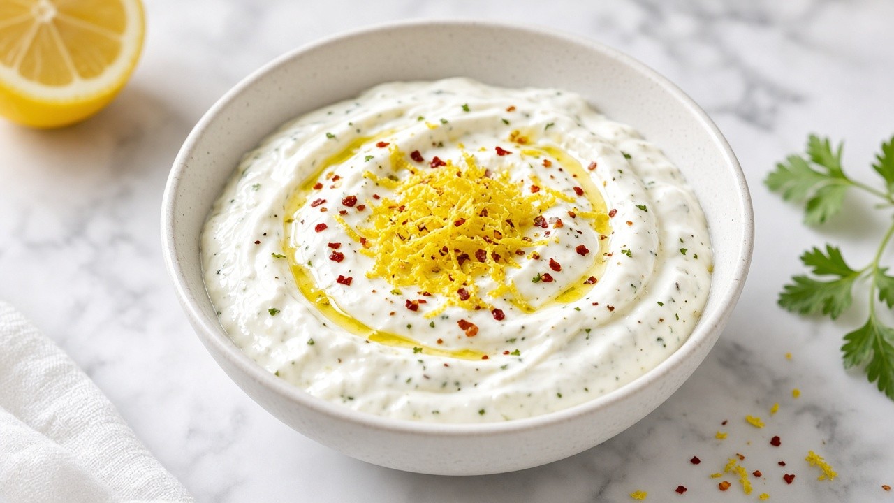 Mix the garlic yogurt