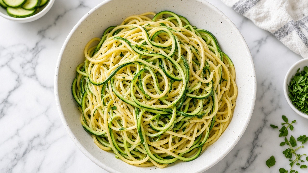 Toss the noodles